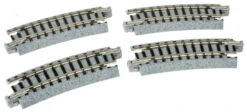 Kato 20101 N Scale UniTrack 249mm 9-3/4" Radius Curve 15-Degree (4 Pack)