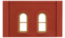 Woodland Scenics DPM 30112 HO Scale One Story Wall Sections - Arched Windows 4-Pack