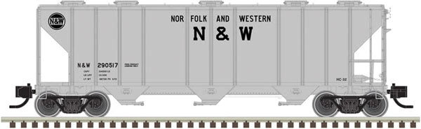 Atlas 150-50003310 N Scale PS 4000 Covered Hopper Norfolk & Western N&W 290530 1 Atlas 150-50003310 N Scale PS 4000 Covered Hopper Norfolk & Western N&W 290530