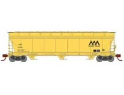 Athearn 12943 N Scale ACF 4600 3 Bay Covered Hopper Vermont Railway VTR 6008