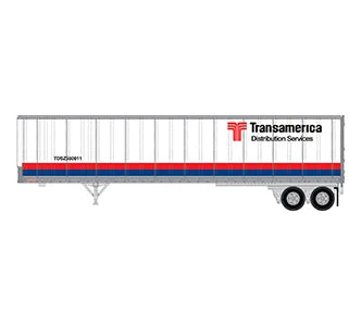 Athearn 13837 N Scale 45' Fruehauf Z-Van Trailer Transamerica TDSZ 550011 1 Athearn 13837 N Scale 45' Fruehauf Z-Van Trailer Transamerica TDSZ 550011
