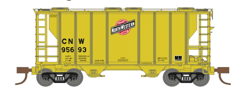 Athearn 17246 N Scale PS-2 2600 Covered Hopper Chicago & NorthWestern CNW 95807 1 Athearn 17246 N Scale PS-2 2600 Covered Hopper Chicago & NorthWestern CNW 95807