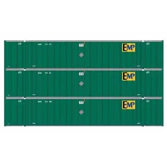 Athearn 17310 N Scale 53' Stoughton Intermodal Container EMP EMHU 3 Pack #1 1 Athearn 17310 N Scale 53' Stoughton Intermodal Container EMP EMHU 3 Pack #1