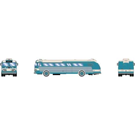 Athearn 17344 N Scale Intercity Bus Teal And Cream 2 Athearn 17344 N Scale Intercity Bus Teal And Cream - Image 2