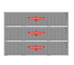 Athearn 17701 N Scale 40' Smooth Side Container APL 3 Pack