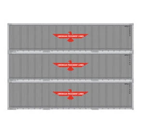 Athearn 17701 N Scale 40' Smooth Side Container APL 3 Pack 1 Athearn 17701 N Scale 40' Smooth Side Container APL 3 Pack