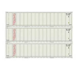 Athearn 17708 N Scale 40' Smooth Side Container DART 3 Pack 1 Athearn 17708 N Scale 40' Smooth Side Container DART 3 Pack