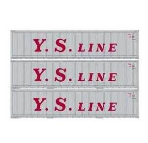 Athearn 17709 N Scale 40' Smooth Side Container YS Line 3 Pack 1 Athearn 17709 N Scale 40' Smooth Side Container YS Line 3 Pack
