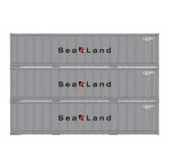 Athearn 17712 N Scale 40' Smooth Side Container Sealand 3 Pack