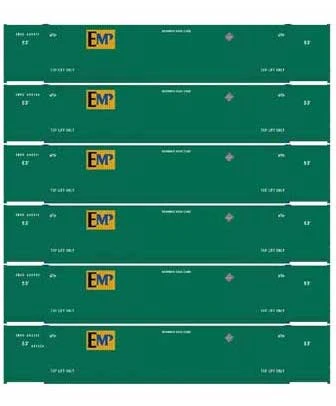 Athearn 18050 N Scale 53' CIMC Intermodal Container EMP EMHU 6 Pack #1 1 Athearn 18050 N Scale 53' CIMC Intermodal Container EMP EMHU 6 Pack #1