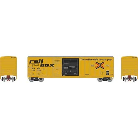 Athearn 24582 N Scale 50' FMC Combo Door Boxcar "Early" Railbox ABOX 50034 2 Athearn 24582 N Scale 50' FMC Combo Door Boxcar "Early" Railbox ABOX 50034 - Image 2
