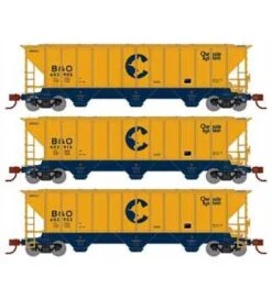 Athearn 27406 N Scale PS 4427 Covered Hopper Chessie System B&O 3 Pack