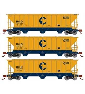 Athearn 27406 N Scale PS 4427 Covered Hopper Chessie System B&O 3 Pack 1 Athearn 27406 N Scale PS 4427 Covered Hopper Chessie System B&O 3 Pack