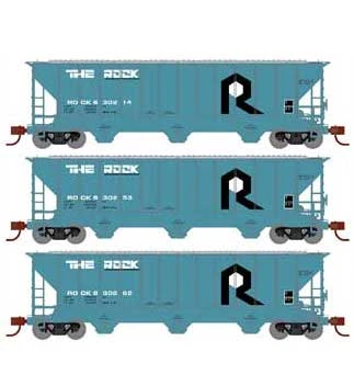 Athearn 27418 N Scale PS 4427 Covered Hopper "The Rock" ROCK 3 Pack 1 Athearn 27418 N Scale PS 4427 Covered Hopper "The Rock" ROCK 3 Pack