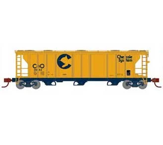 Athearn 28346 N Scale PS-2 2893 Covered Hopper Chessie System B&O 2052 1 Athearn 28346 N Scale PS-2 2893 Covered Hopper Chessie System B&O 2052