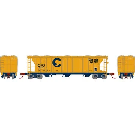 Athearn 28346 N Scale PS-2 2893 Covered Hopper Chessie System B&O 2052 2 Athearn 28346 N Scale PS-2 2893 Covered Hopper Chessie System B&O 2052 - Image 2