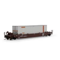 Athearn 3292 N Scale Husky Stack Well Car BNSF With XTRA 48' Container