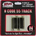 Atlas 2006 N Scale Code 55 Straight Track 1 1/4" 6 Pack