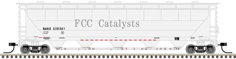 Atlas 50005675 N Scale Trinity PD5000 Covered Hopper FCC Catalysts NAHX 550351 1 Atlas 50005675 N Scale Trinity PD5000 Covered Hopper FCC Catalysts NAHX 550351