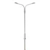 Atlas 70000154 N Scale Silver Double Arm Streetlight With Cool White LED 3 Pack