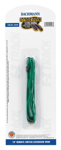 Bachmann 44598 E-Z Track 10' Green Switch Extension Wire