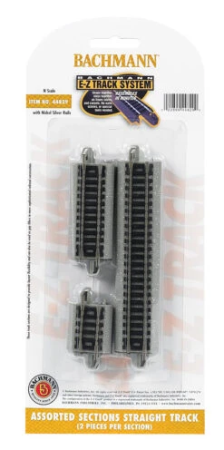 Bachmann 44829 N Scale E-Z Track Straight Assorted