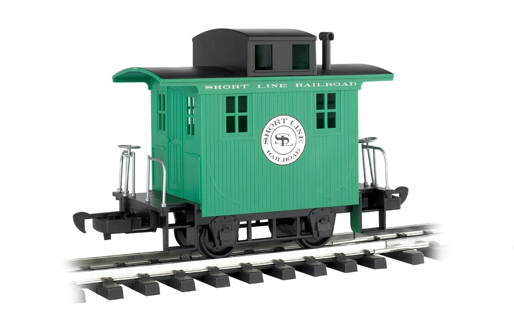 Bachmann 98099 G Gauge Wood Cupola Caboose Short Line Railroad - Green 1 Bachmann 98099 G Gauge Wood Cupola Caboose Short Line Railroad - Green
