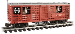 Bachmann 98707 G Gauge 40' Animated Stock Car With Horses Santa Fe ATSF