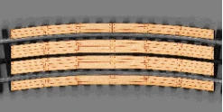 Blair Line 216 O Scale Wood Grade Crossing For 3 Rail O-72 Curve Track