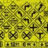 Blair Line 7 N Scale Highway Signs Warning Signs #3 1948-Present