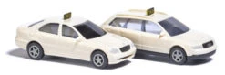 Busch 8341 N Scale Mercedes C Class And Audi A4 Taxis 2 Pack