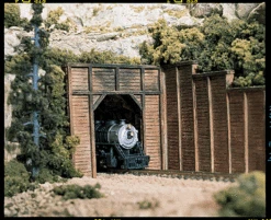 Woodland Scenics C1154 N Scale Single Track Tunnel Portal - Timber (2-Pack)