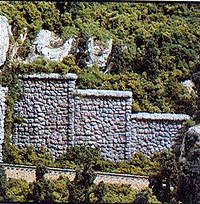 Woodland Scenics C1261 HO Scale Single Retaining Wall - Random Stone (3-Pack)