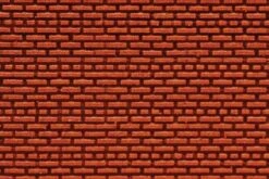 Chooch 8621 HO Or N Flexible Dark Red Small Brick Wall Sheet 2 Pack