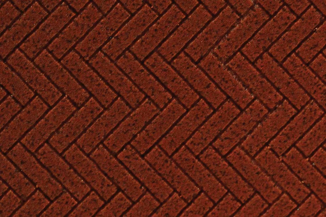 Chooch 8665 HO S Or O Flexible Dark Red Large Brick Pavers Sheet Herringbone Pattern 2 Pack 1 Chooch 8665 HO S Or O Flexible Dark Red Large Brick Pavers Sheet Herringbone Pattern 2 Pack