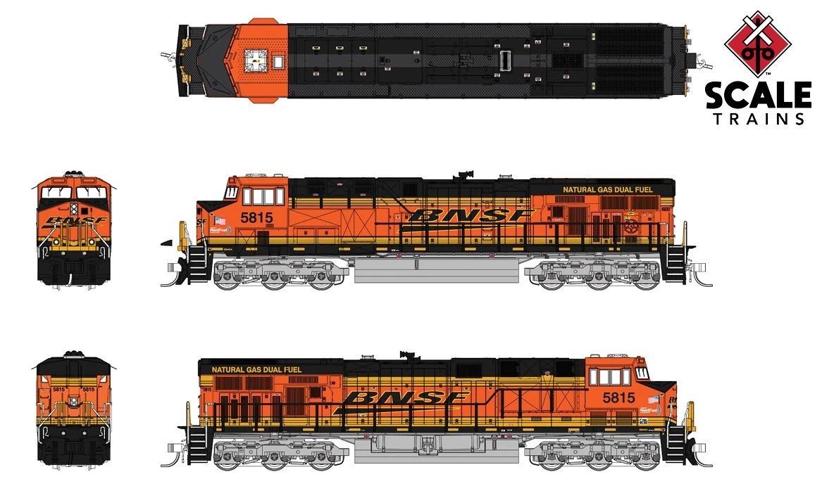 Fox Valley Models 10011 N Scale ES44C4 "Next Fuel/Heritage III" BNSF 5815 2 Fox Valley Models 10011 N Scale ES44C4 "Next Fuel/Heritage III" BNSF 5815 - Image 2