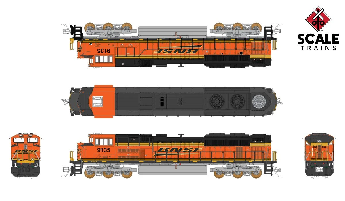 Fox Valley Models 10155 N Scale EMD SD70ACe "Heritage III" BNSF 9318 2 Fox Valley Models 10155 N Scale EMD SD70ACe "Heritage III" BNSF 9318 - Image 2