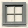 Grandt Line 3959 G Scale 4 Pane 1.55 X 1.6" Square Window (4 Pieces)