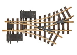 LGB 12360 G Gauge Track Left Hand Electric Turnout (375mm Straight 30 Degree R1 Curves)