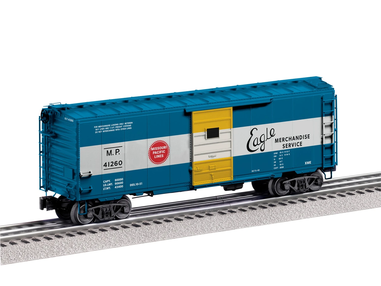 Lionel 2126390 O Scale VisionLine 40' Boxcar Missouri Pacific Eagle MP 41260 1 Lionel 2126390 O Scale VisionLine 40' Boxcar Missouri Pacific Eagle MP 41260
