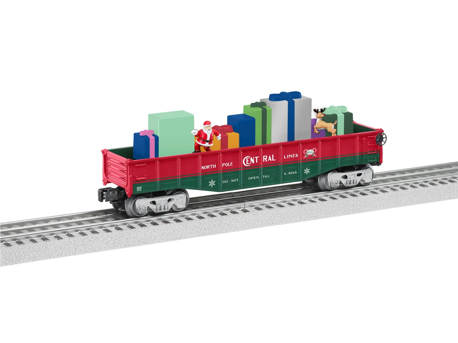 Lionel 2228130 O Gauge Christmas Chasing Gondola 1 Lionel 2228130 O Gauge Christmas Chasing Gondola