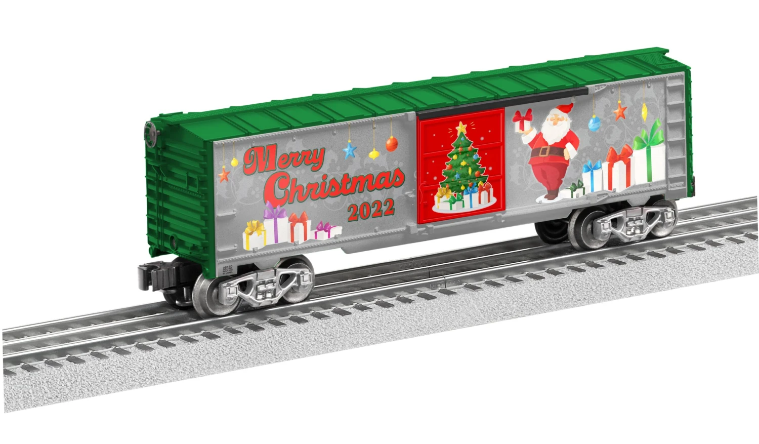 Lionel 2228150 O Gauge 2022 Christmas Boxcar 1 Lionel 2228150 O Gauge 2022 Christmas Boxcar