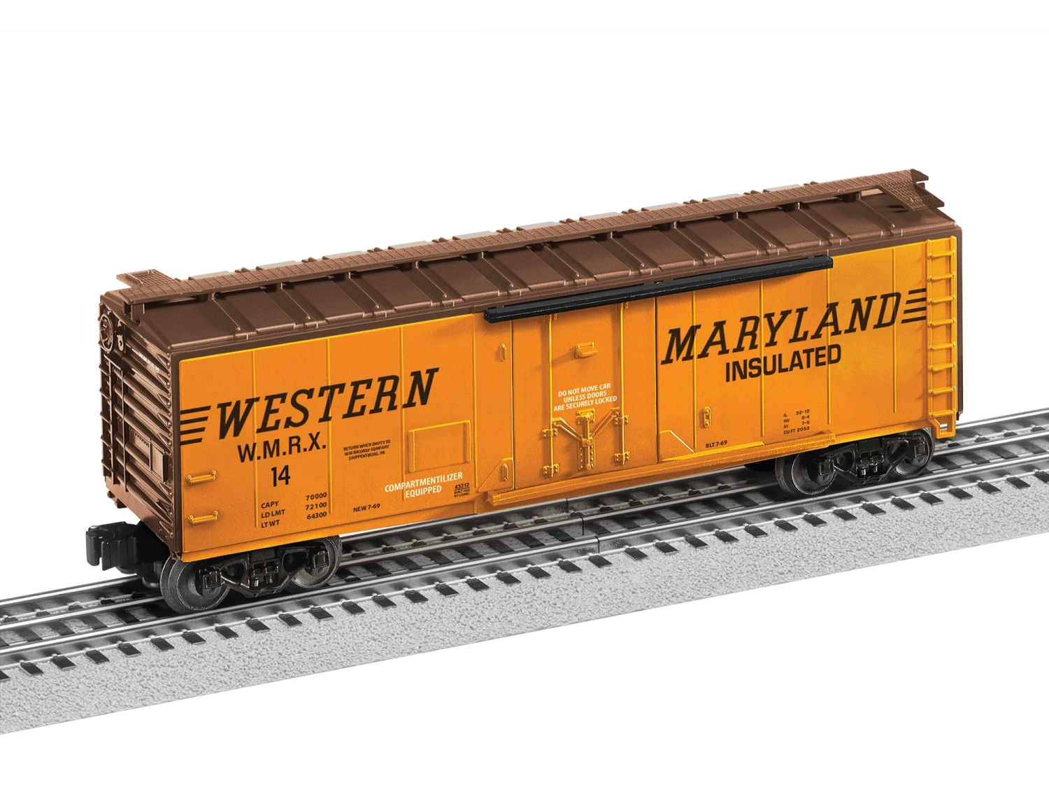 Lionel 2243312 Standard O Gauge Insulated Boxcar Western Maryland 14 1 Lionel 2243312 Standard O Gauge Insulated Boxcar Western Maryland 14