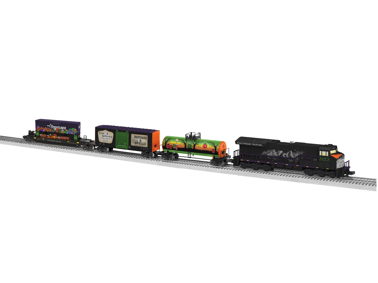 Lionel 2323050 O Gauge LionChief Halloween Fast Fright Train Set 1 Lionel 2323050 O Gauge LionChief Halloween Fast Fright Train Set