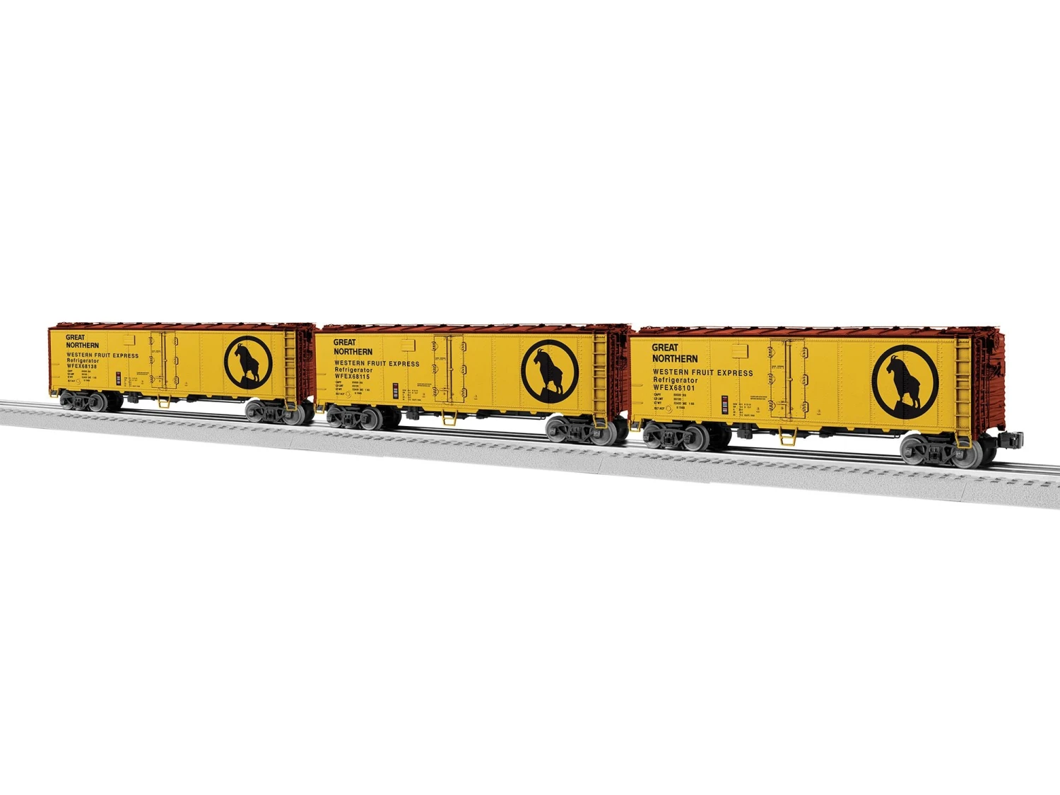 Lionel 2326320 O Scale Vision Reefer Car 3 Pack Great Northern GN 1 Lionel 2326320 O Scale Vision Reefer Car 3 Pack Great Northern GN