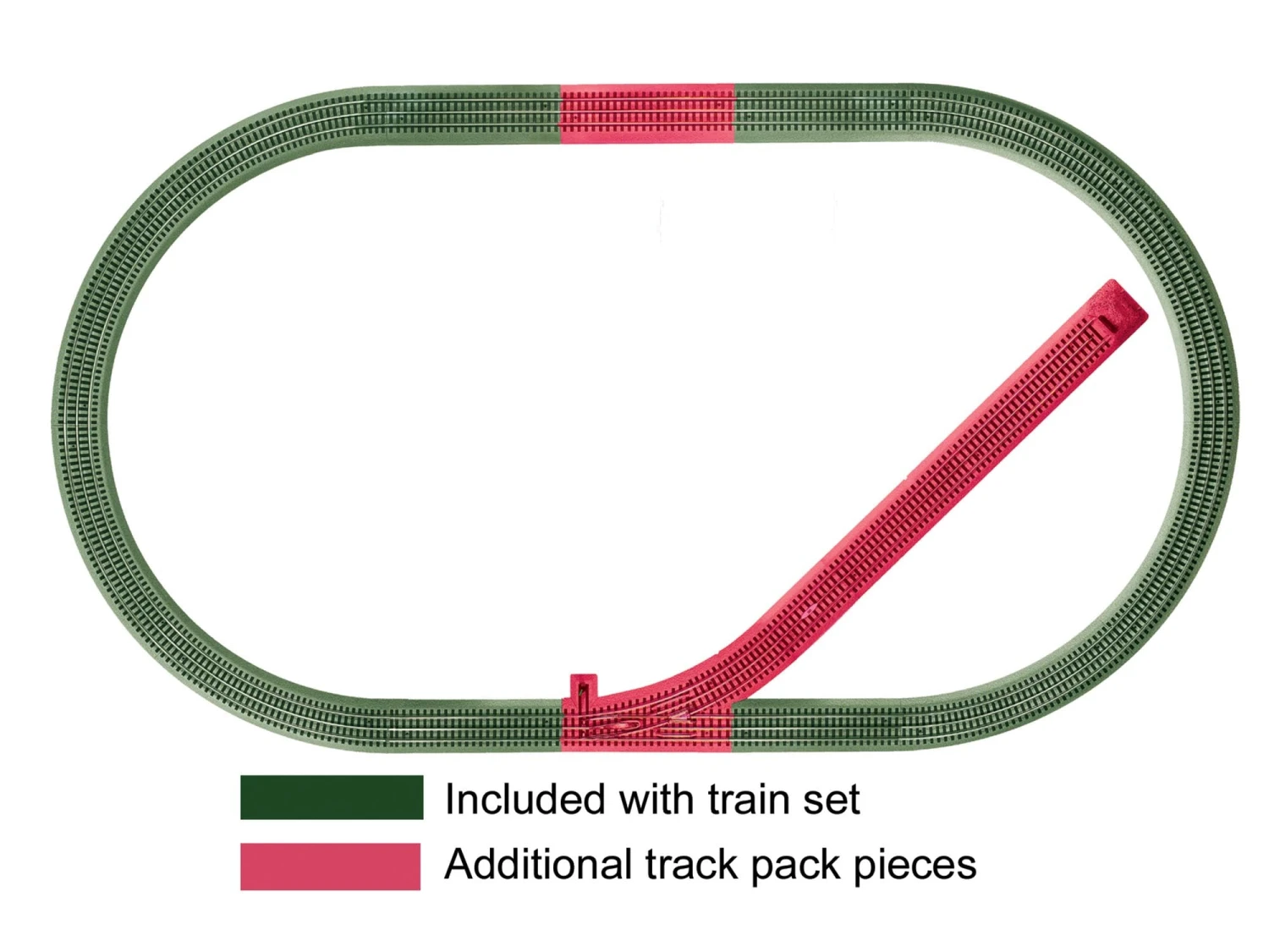 Lionel 6-12044 O Gauge FasTrack Siding Track Pack 1 Lionel 6-12044 O Gauge FasTrack Siding Track Pack