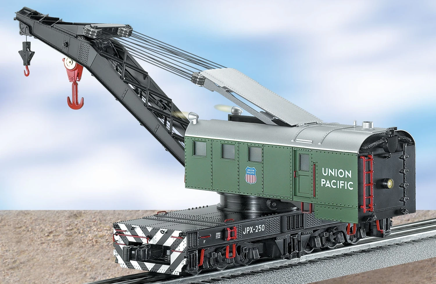 Lionel 6-29804 O Gauge Union Pacific Crane Car With TMCC Command Control - NOS 2 Lionel 6-29804 O Gauge Union Pacific Crane Car With TMCC Command Control - NOS - Image 2