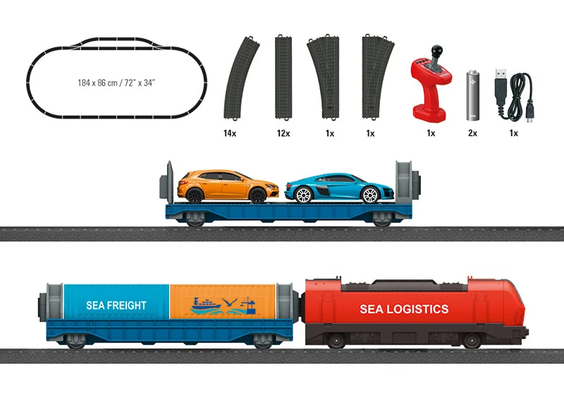 Marklin My World 29342 HO Scale Harbor Logistics Starter Set Sound (Battery Powered) 2 Marklin My World 29342 HO Scale Harbor Logistics Starter Set Sound (Battery Powered) - Image 2