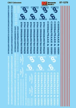 Microscale 60-1279 N Scale Chesapeake & Ohio C&O Cabooses