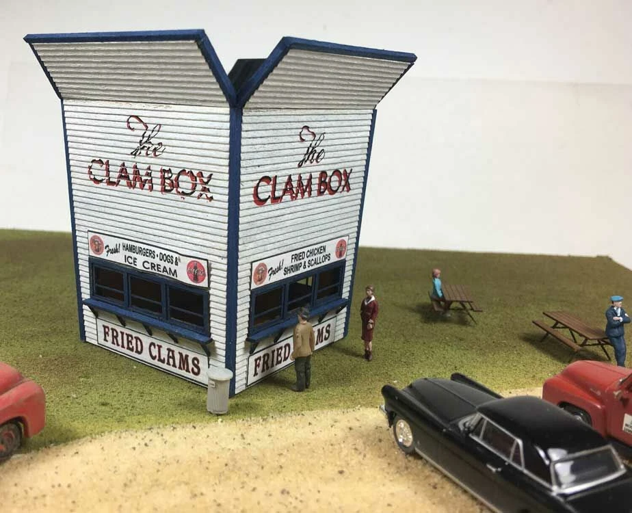 Motrak Models 13012 N Scale The Clam Box Restaurant Laser Cut Wood Kit 2 Motrak Models 13012 N Scale The Clam Box Restaurant Laser Cut Wood Kit - Image 2